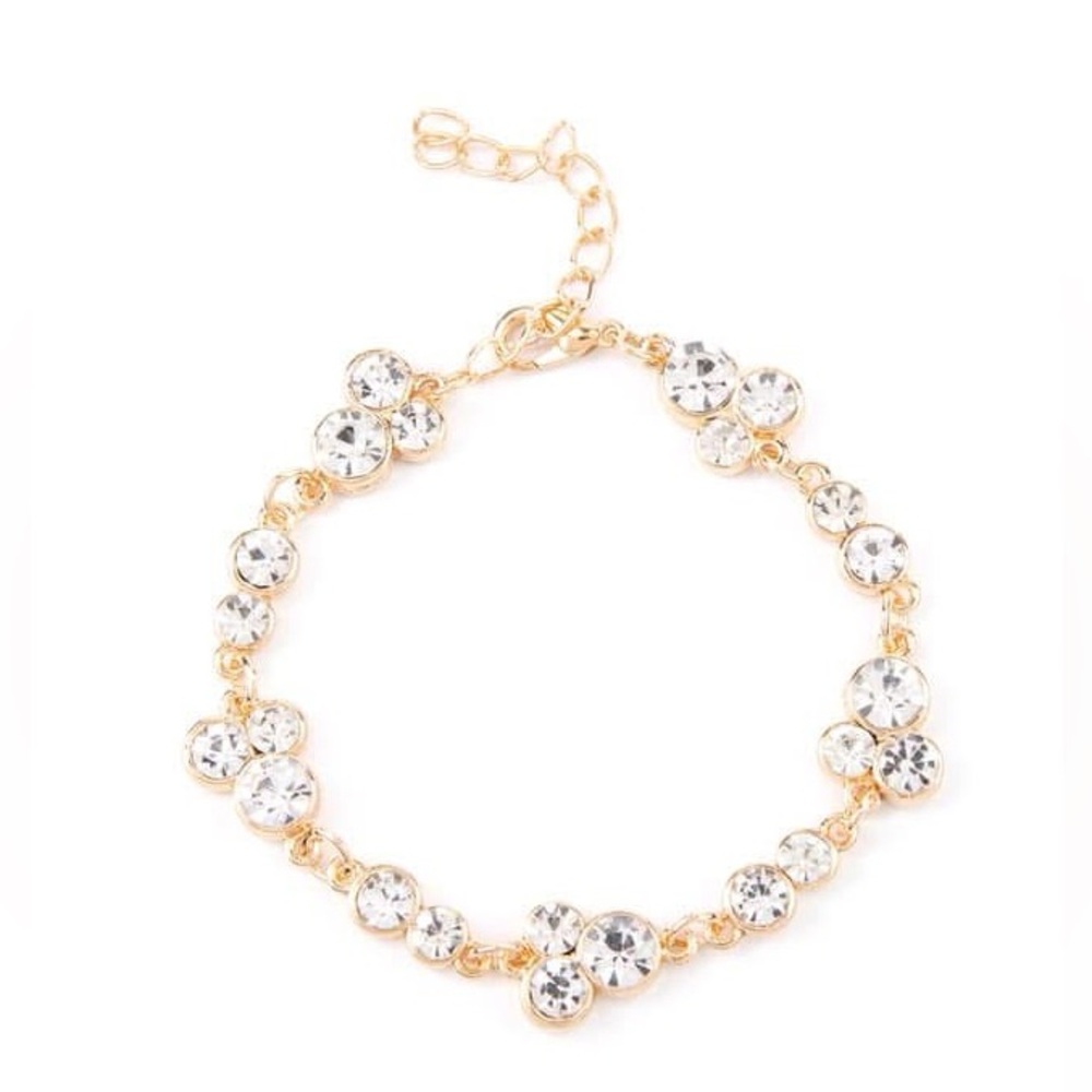 Gold and crystal rhinestone bracelet 💎 2/$10